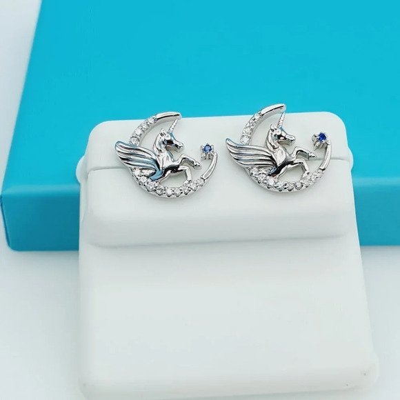 "925 Sterling Silver CZ Beautiful Earrings for Women, 1USPAR4128 - Picture 2 of 11